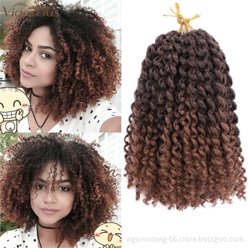Vigorous 8 inches Synthetic Kinky Braiding Hair Extensions for Women  Marley Braids Ombre Curl Crochet Braid Ombre Pink